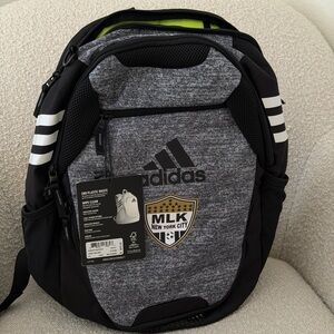 Adidas Black and Gray Backpack with Logo